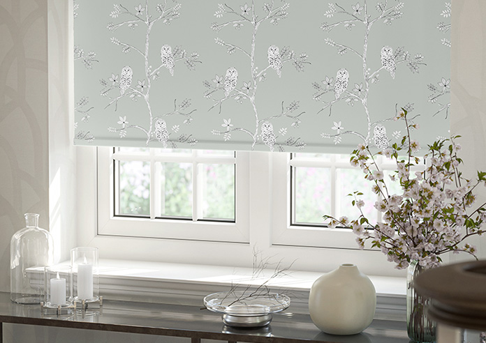 Treetop Owls, Powder Green - Twist&Fit Roller Blind - Image 5